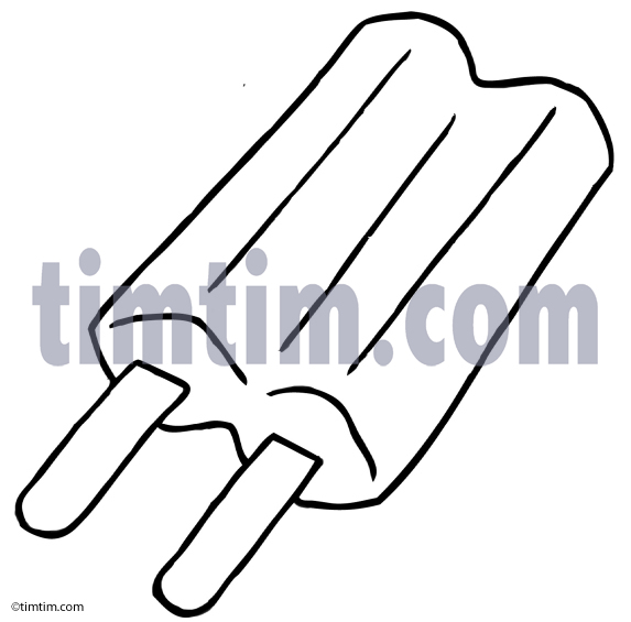 573x565 Free Drawing Of A Popsicle Stick Bw From The Category Cooking