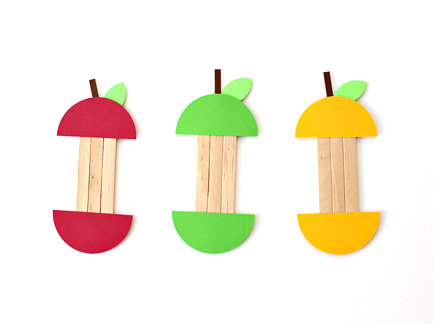 630x472 Popsicle Sticks Apple Craft Home White House Crafts