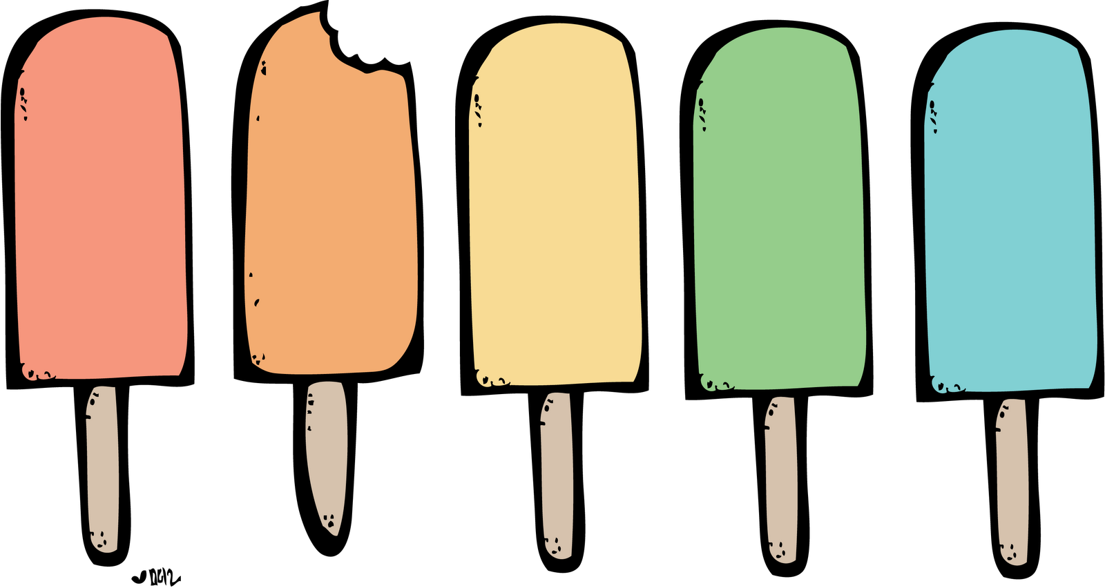 1600x852 Popsicle Clipart Black And White