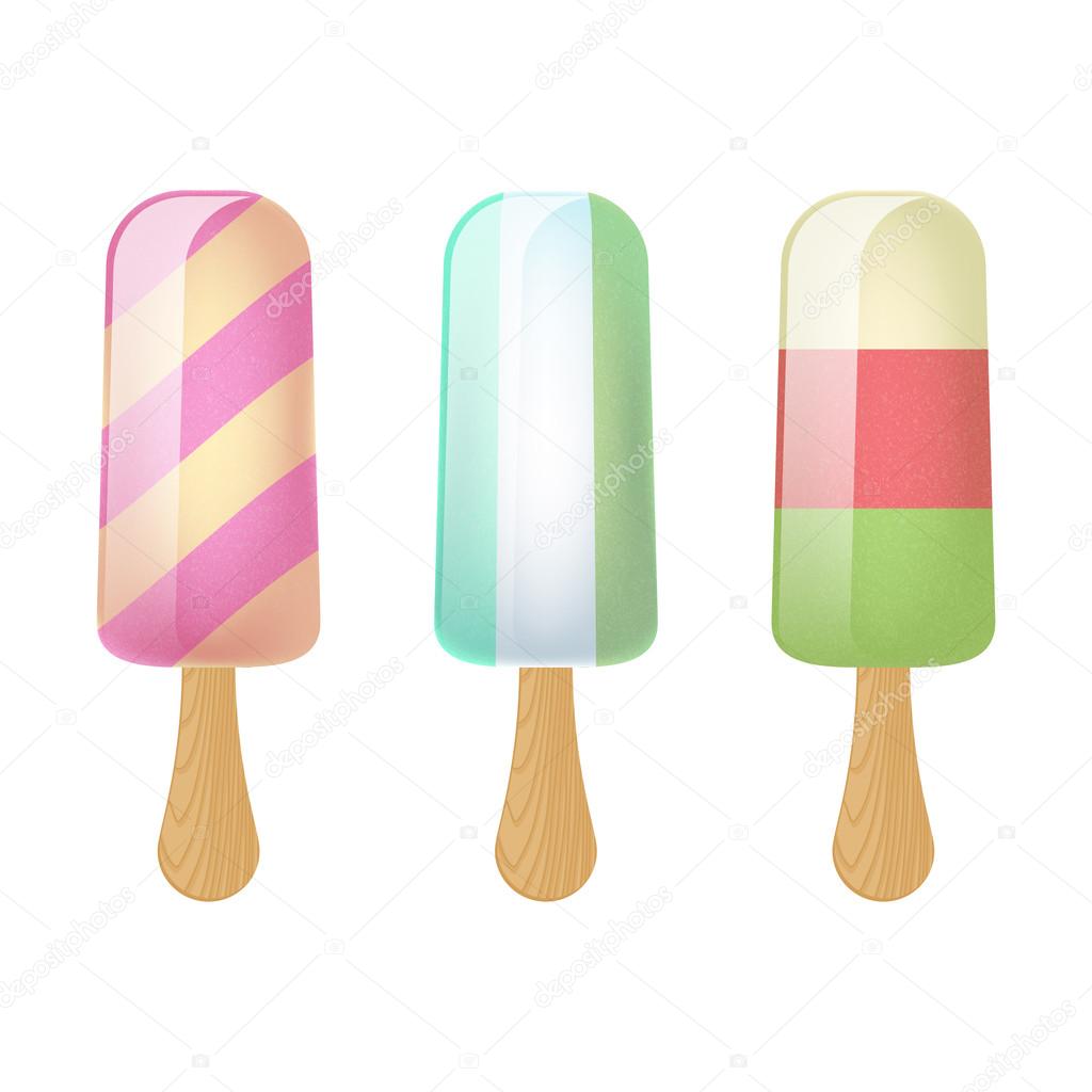 1024x1024 Set Of Fruit Ice Cream Pops Stock Vector Rea Molko