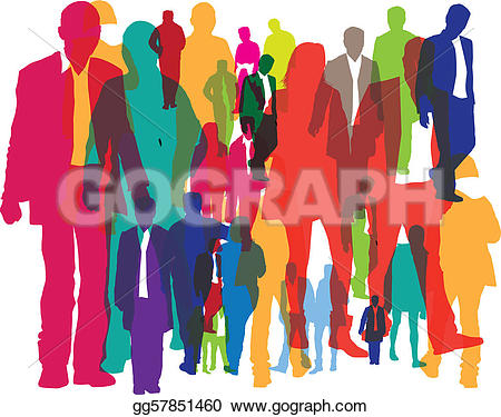 450x375 Clipart Of Crowds Of People