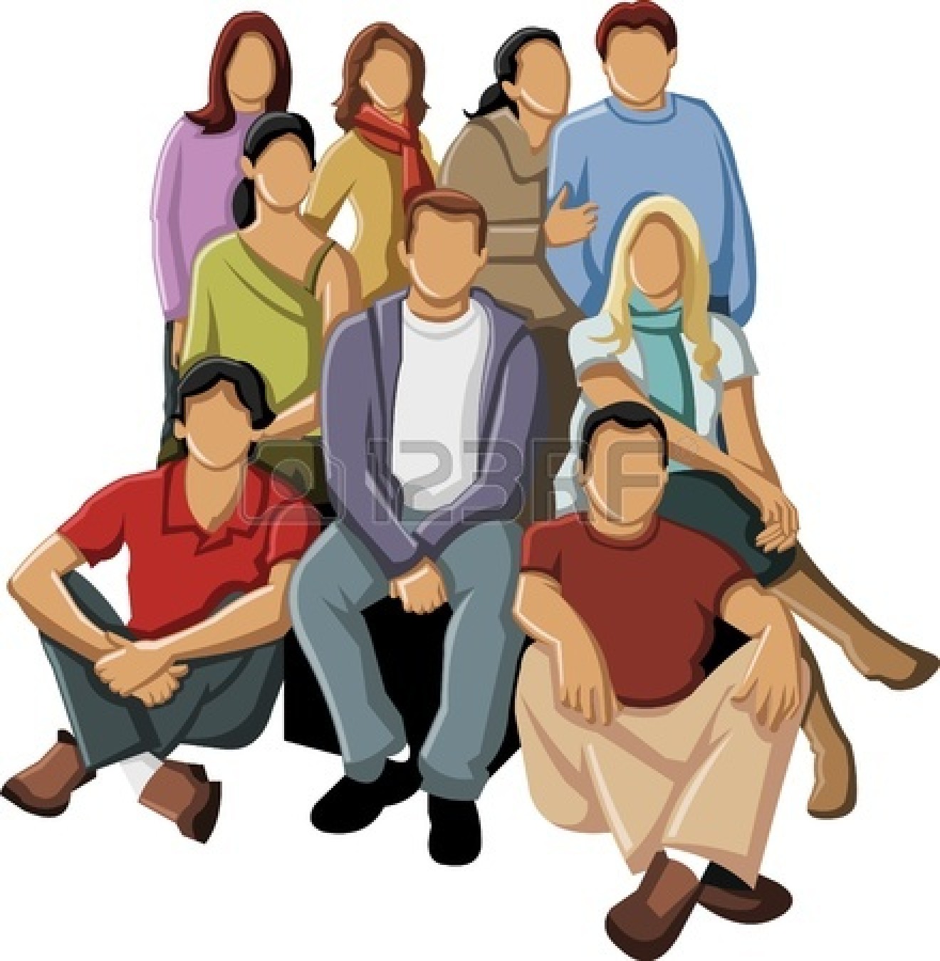 1320x1350 Free Clipart Group Of People