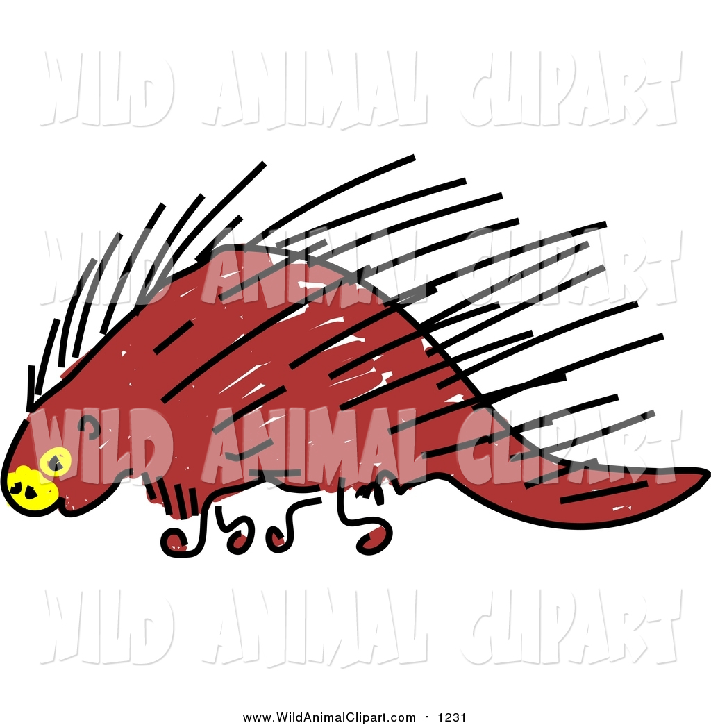 1024x1044 Clip Art Of A Sketched Brown Porcupine By Prawny