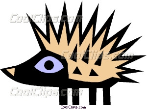300x222 Cool Porcupine Vector Clip Art