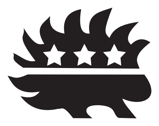 555x439 Clip Art Black Libertarian Porcupine Clipartist