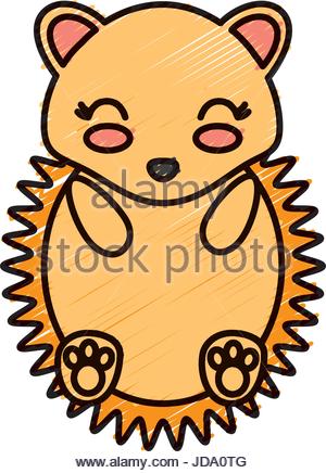 300x436 Kawaii Porcupine Icon Stock Vector Art Amp Illustration, Vector