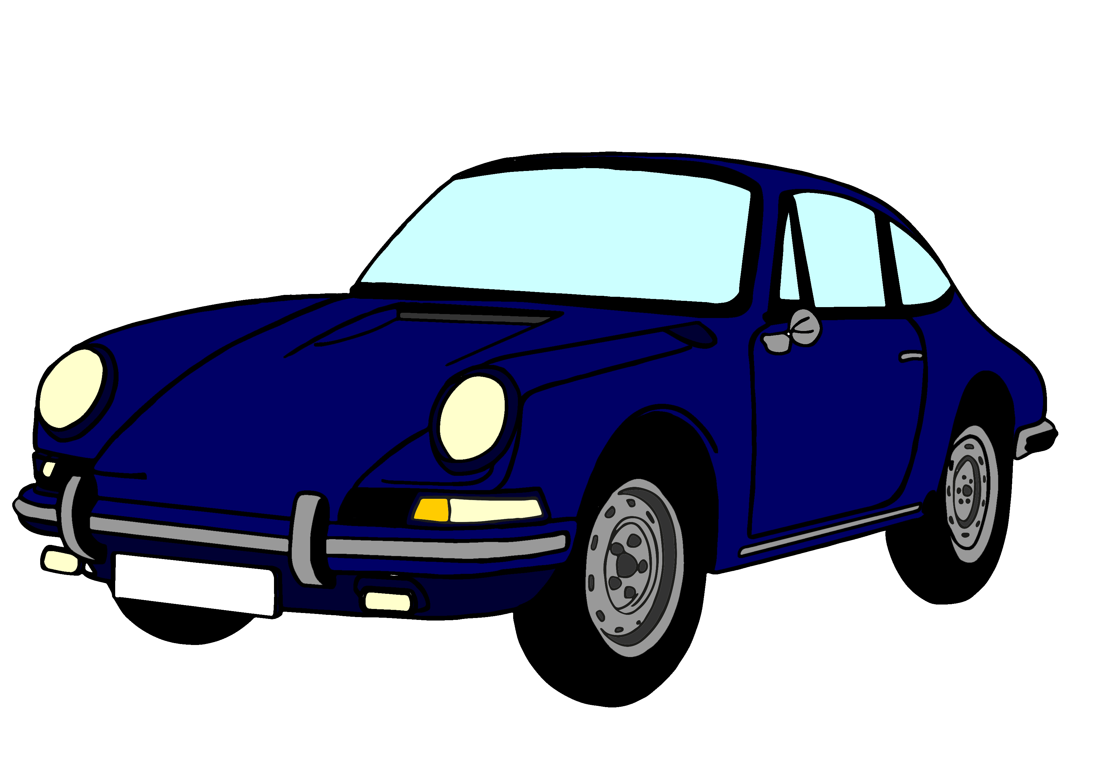 3508x2480 Free Porsche Cartoon Clipart