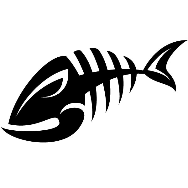 600x600 Fish Bone Vector Clip Art By Vectorportal