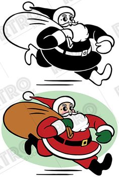 236x352 Santa Claus Waves Hello As He Carries His Sack Of Presents