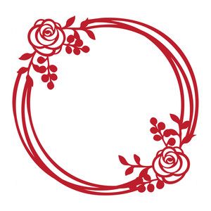 300x300 Silhouette Design Store Round Floral Frame T Shirt Designs