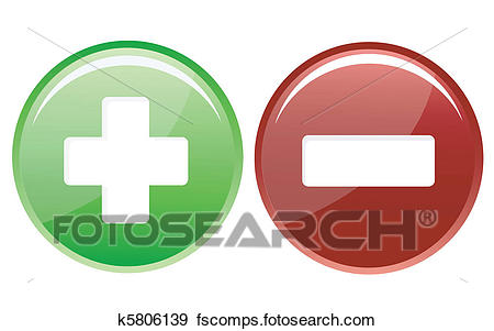 450x301 Clip Art Of Positive And Negative K5806139