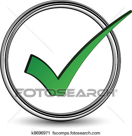 450x461 Clipart Of Vector Positive Checkmark K8696971