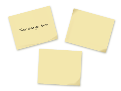 400x300 Sticky Notes, Vector Image