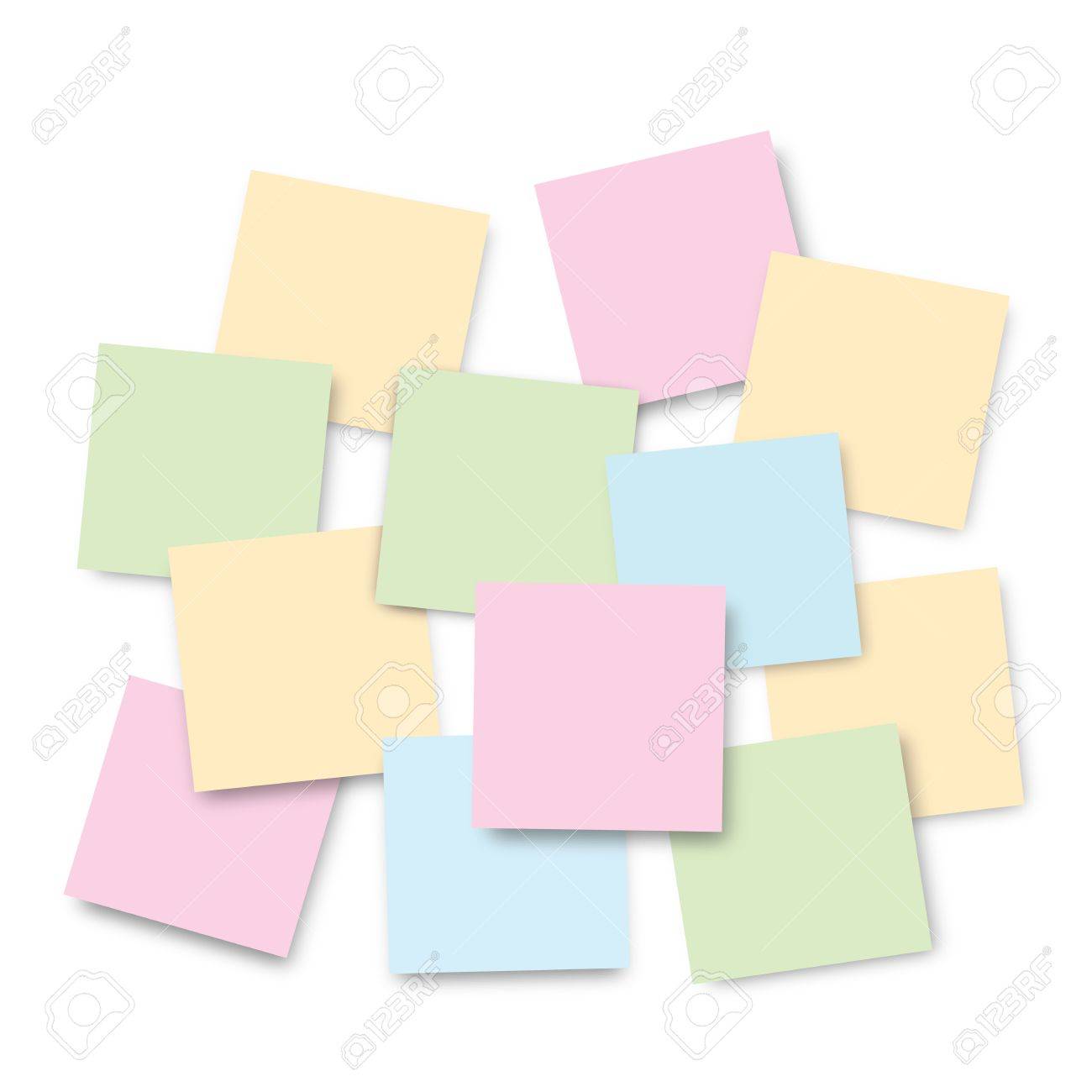 1300x1300 Bright Post It Notes On Isolated Background Royalty Free Cliparts