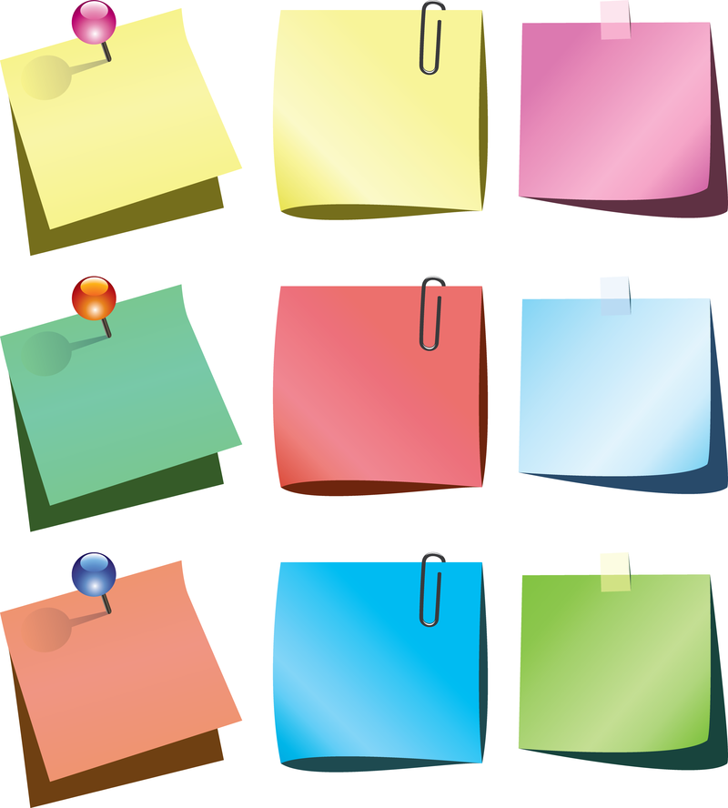800x888 Isolated Colorful Post It Set