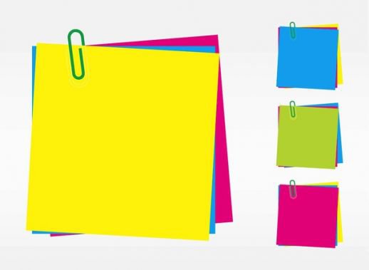 518x379 Post It Clipart Vector