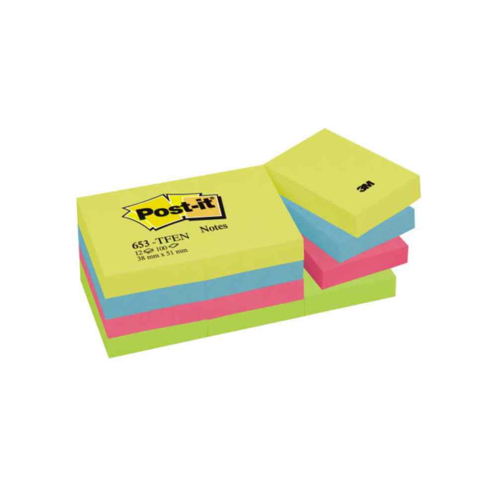 1000x1000 Post Recycled Sticky Notes Tower 38 X 51 Mm, Yellow, Pack Of 6