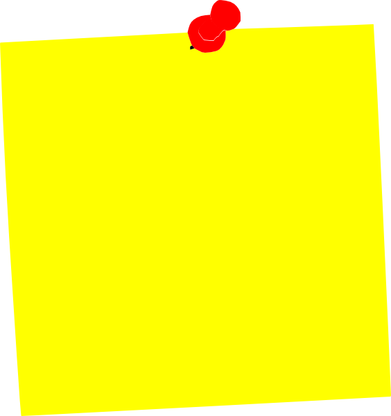564x600 Yellow Post It Clip Art