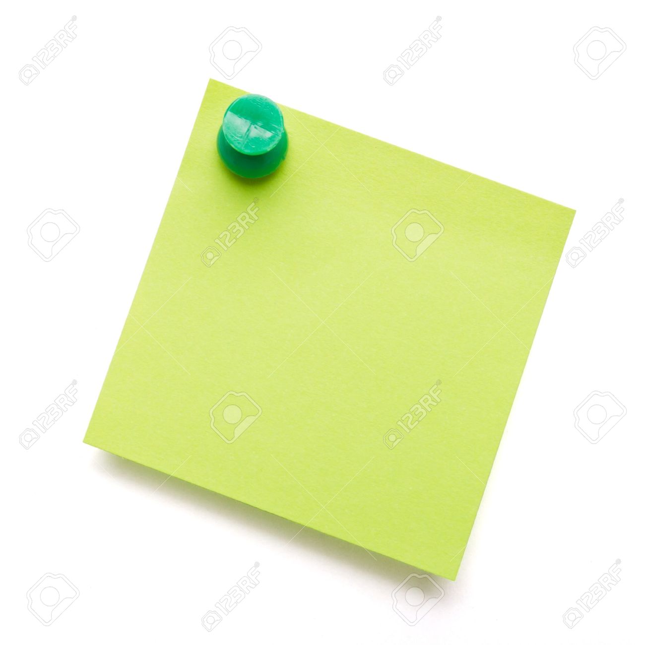 1300x1300 Green Self Adhesive Post It Note With Green Push Pin On White