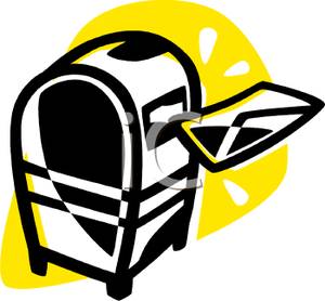 300x278 Envelope At A Post Office Drop Box Clipart Image