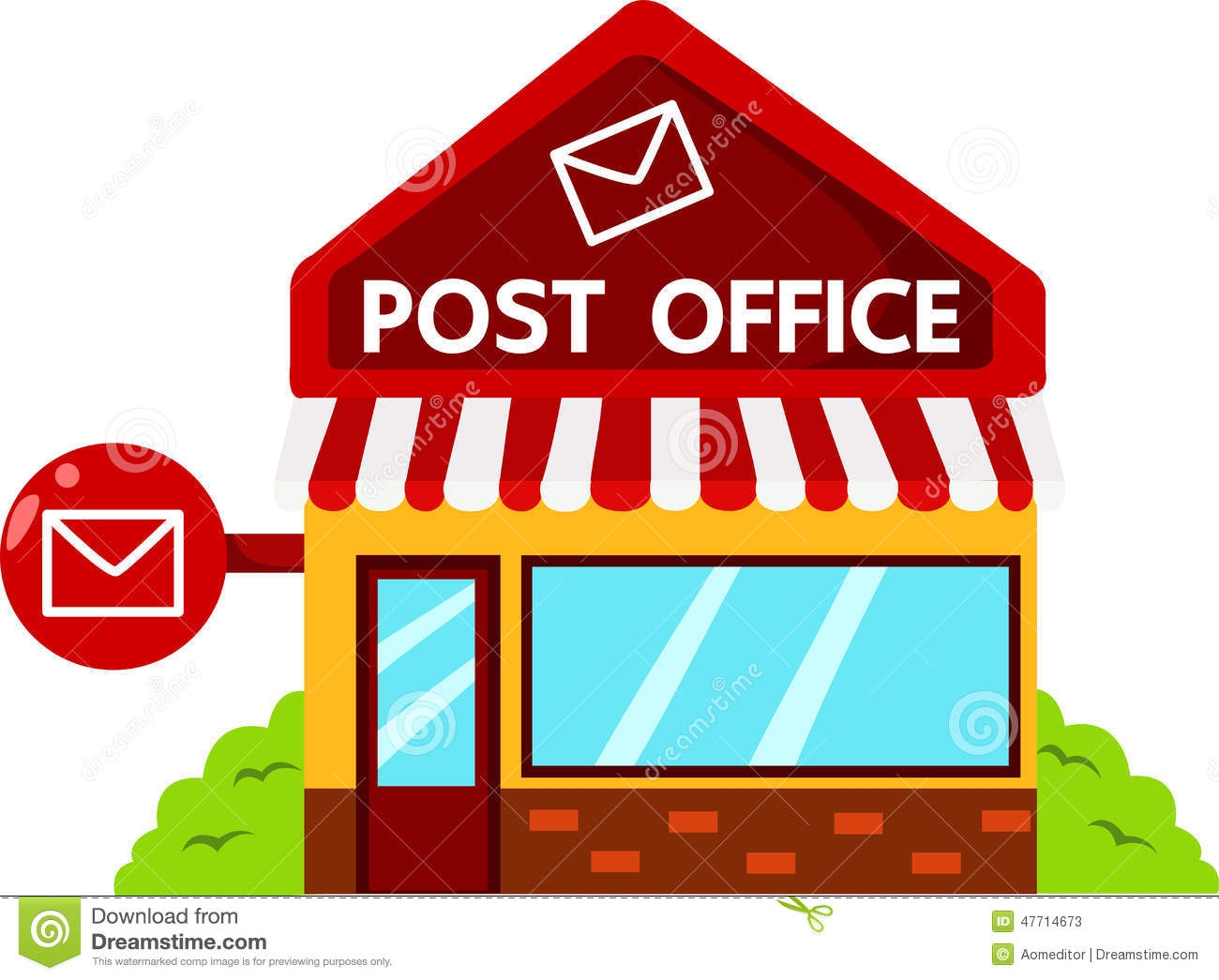 1300x1045 Place Clipart Post Office Building