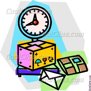 297x300 Packages Being Weighed Vector Clip Art