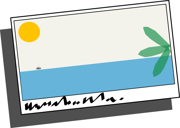 600x428 Tropical Postcard Clip Art