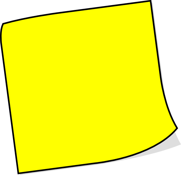 600x580 Yellow Sticky Note Clipart