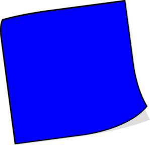298x288 Blue Sticky Note Clip Art