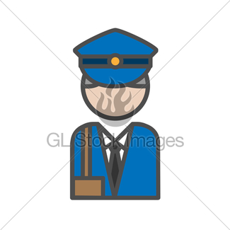 325x325 Cartoon Postman By A Mailbox Gl Stock Images