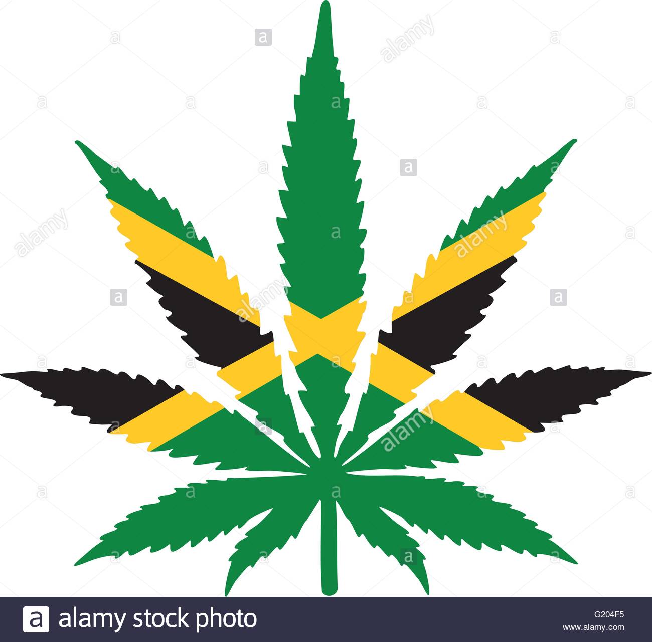 1300x1281 Marijuana Leaf With Jamaica Flag Stock Vector Art Amp Illustration