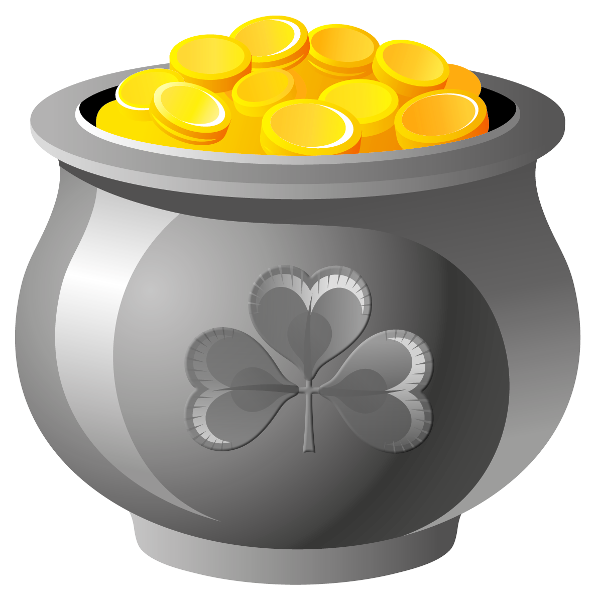 1179x1178 St Patrick Pot Of Gold With Coins Png Pictureu200b Gallery