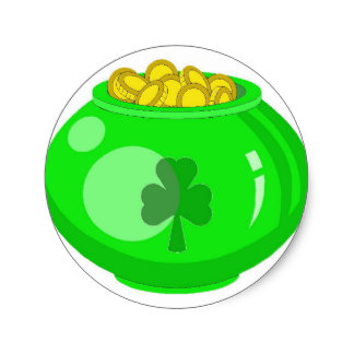 324x324 Pot Of Gold Stickers Zazzle.co.uk