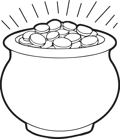 Pot Of Gold Outline Free download on ClipArtMag