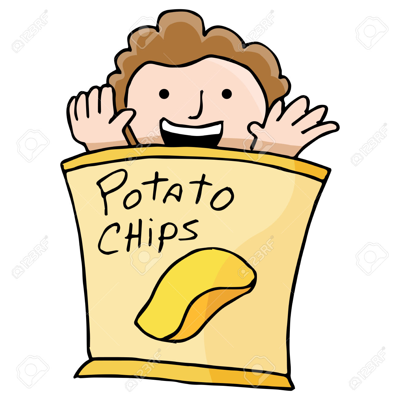1300x1300 Potato Chips Clipart Bad Food