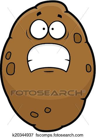 328x470 Clip Art Of Scared Cartoon Potato K20344937