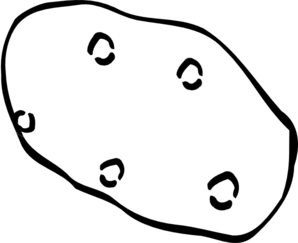 298x243 Potato Outline Clip Art