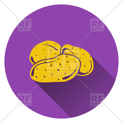400x400 Flat Design Potato Icon Royalty Free Vector Clip Art Image