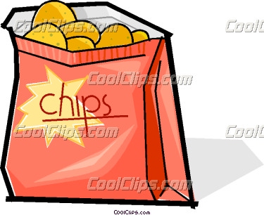 375x306 Boy Potato Chips Clipart