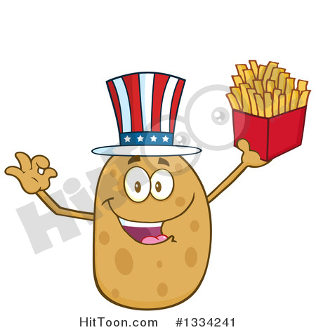 450x470 Potato Character Clipart