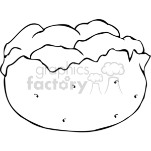 300x300 Royalty Free Potato Outline 383061 Vector Clip Art Image