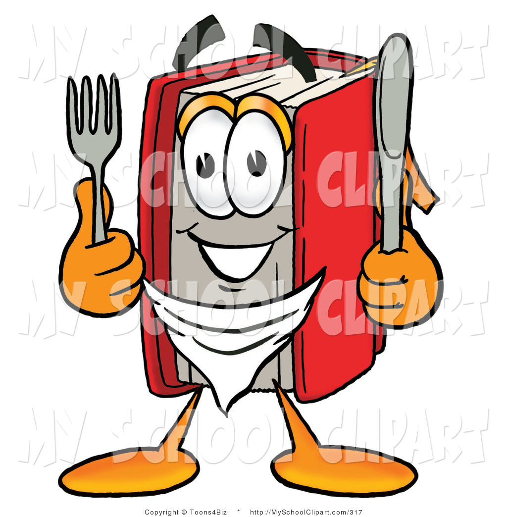 1024x1044 Cliprt Of Hungry Red Book Mascot Cartoon Character Holding