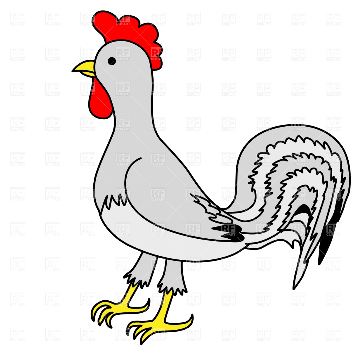 1200x1200 Rooster Royalty Free Vector Clip Art Image