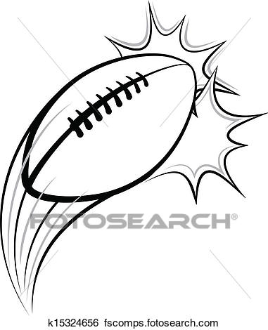 381x470 Clip Art Of Football Pow K15324656