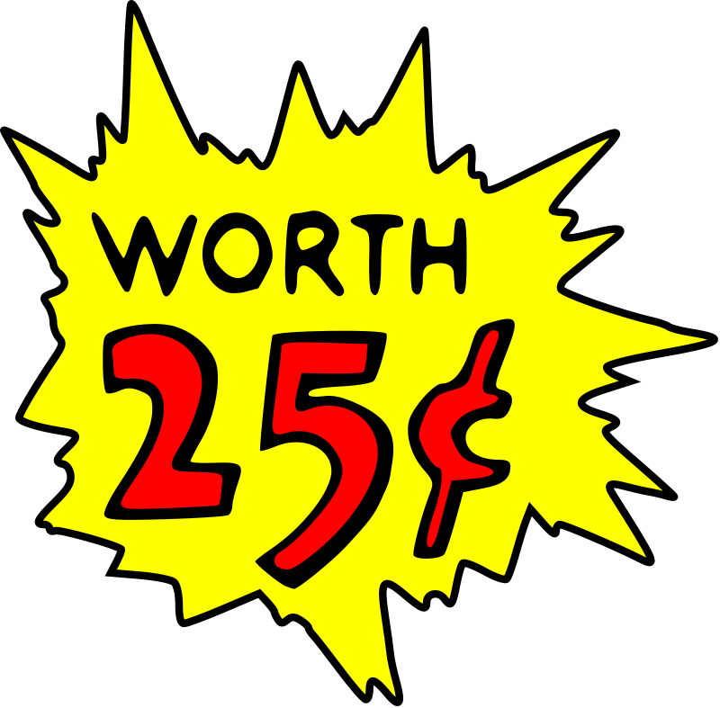 800x787 Free Worth 25 Cent Clip Art