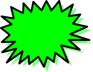 298x231 Green Explosion Blank Pow Clip Art