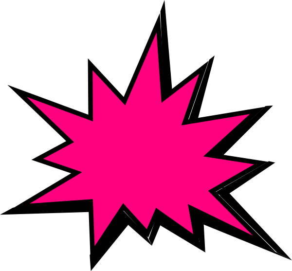 600x557 Pink Comic Pow Clip Art