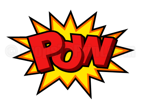 458x354 Printable Pow Comic Book Photo Booth Prop. Create Diy Props