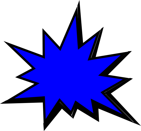 600x557 Blue Comic Pow Png, Svg Clip Art For Web
