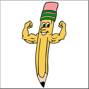 304x304 Clip Art Cartoon Power Up Pencil Color I Abcteach